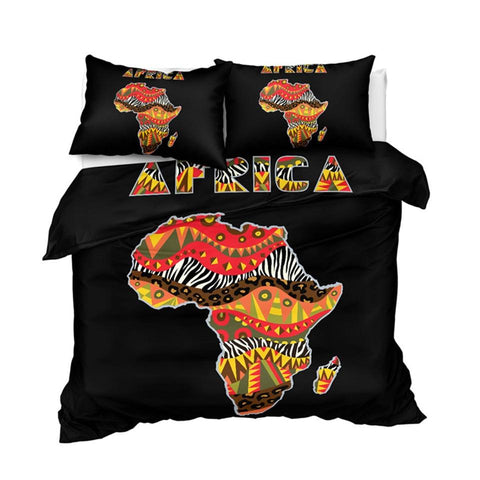 Image of African Themed Map Comforter Set - Beddingify