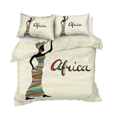 Image of Simple African Girl Comforter Set - Beddingify