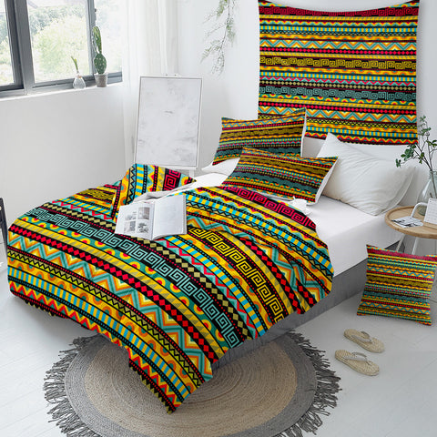 Image of African Aztec Pattern Bedding Set - Beddingify