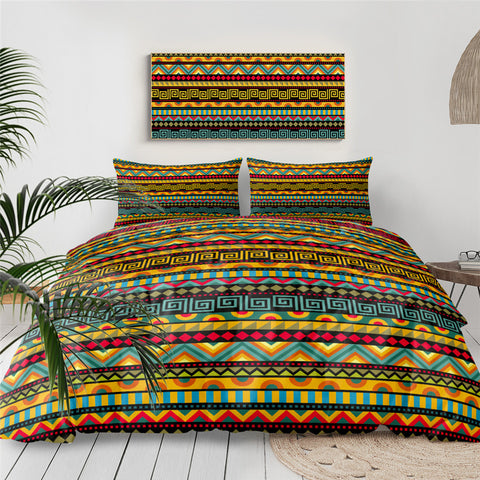 Image of African Aztec Pattern Bedding Set - Beddingify