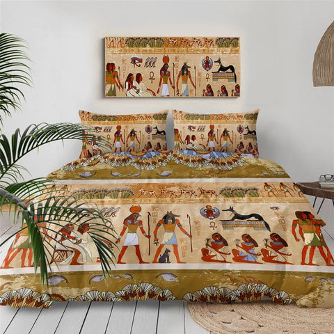 Image of Ancient Egypt Civilization Comforter Set - Beddingify