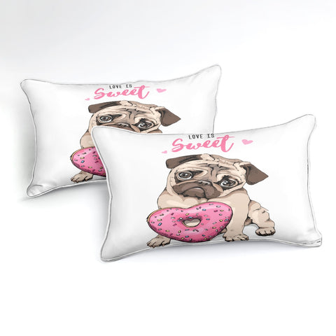 Image of Pug And Donut Bedding Set - Beddingify