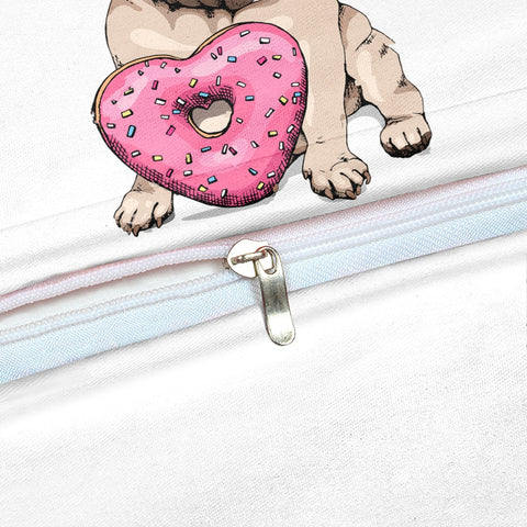 Image of Pug And Donut Bedding Set - Beddingify