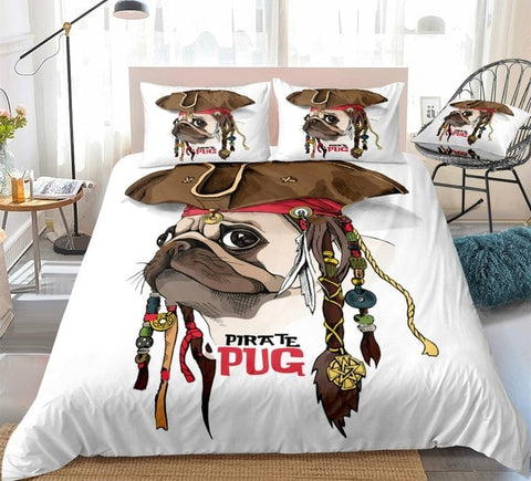Image of Pirate Pug Bedding Set - Beddingify