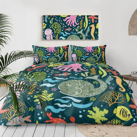 Image of Underwater World Comforter Set for Kids - Beddingify