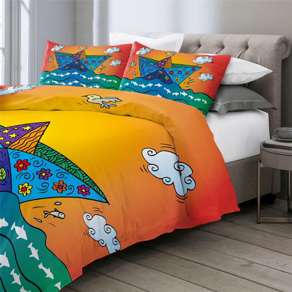 Cartoon Beach Comforter Set for Kids - Beddingify