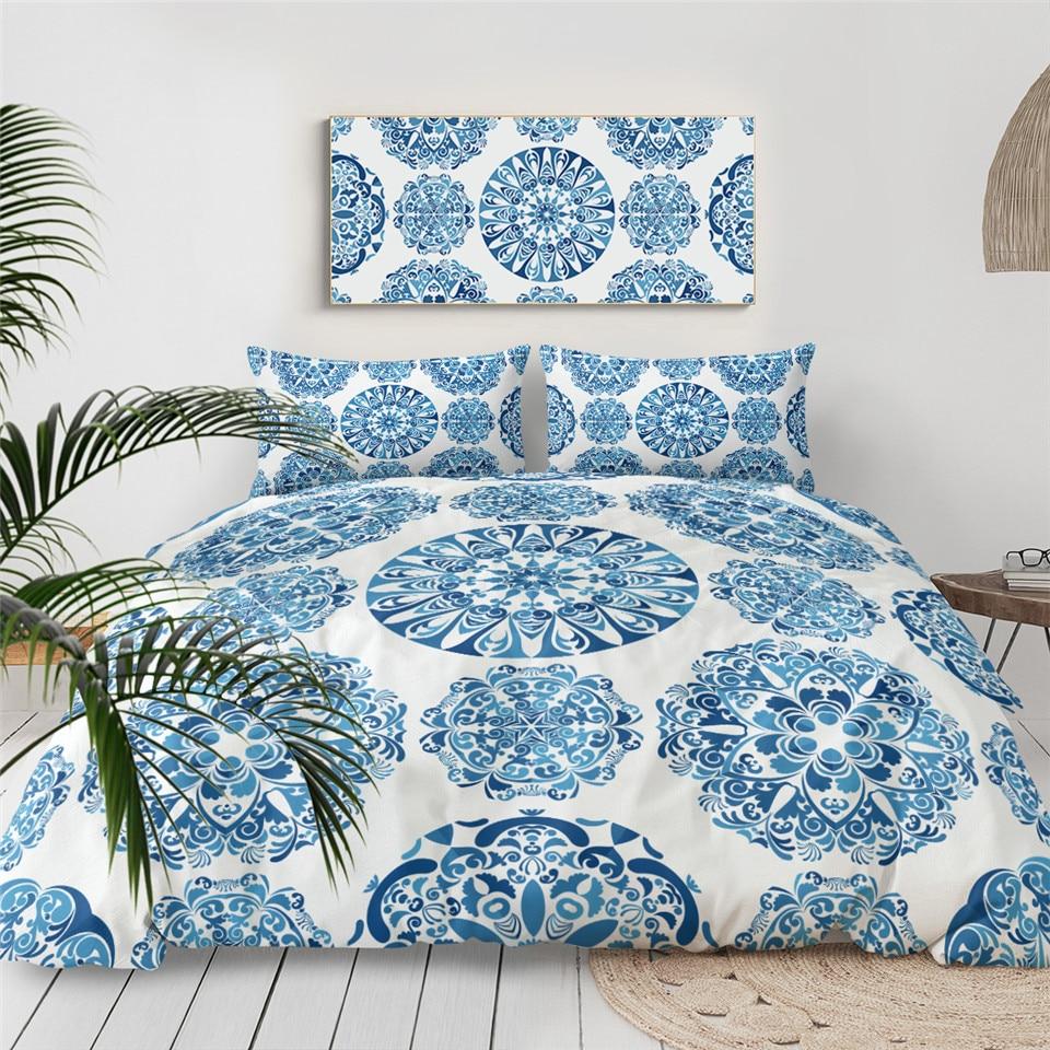 Light Blue Mandala Indigo Comforter Set - Beddingify
