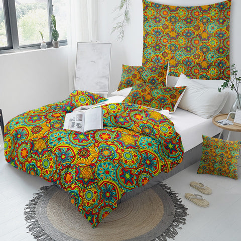 Image of Boho Mandala Indigo Bedding Set - Beddingify