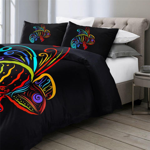 Image of Colorful Lizard Comforter Set - Beddingify