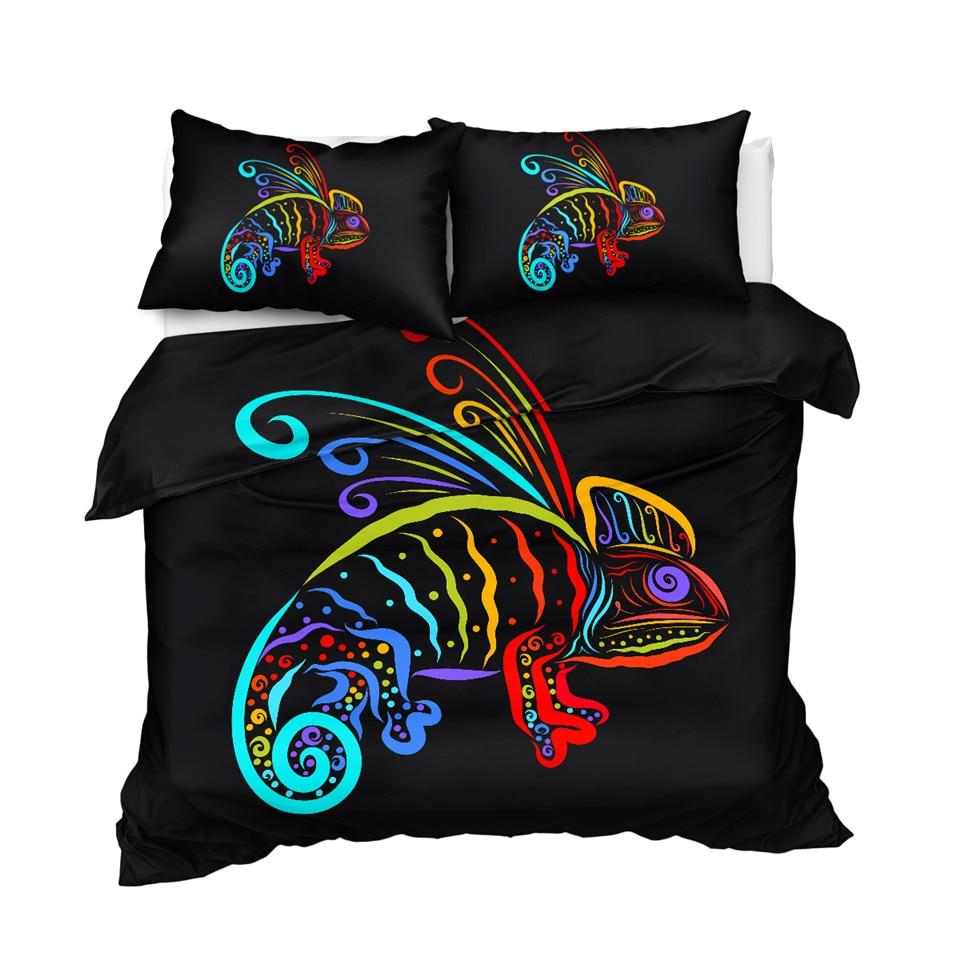 Colorful Lizard Comforter Set - Beddingify