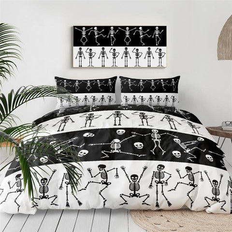 Image of Dancing Skull Comforter Set - Beddingify