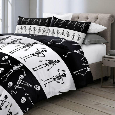 Image of Dancing Skull Comforter Set - Beddingify