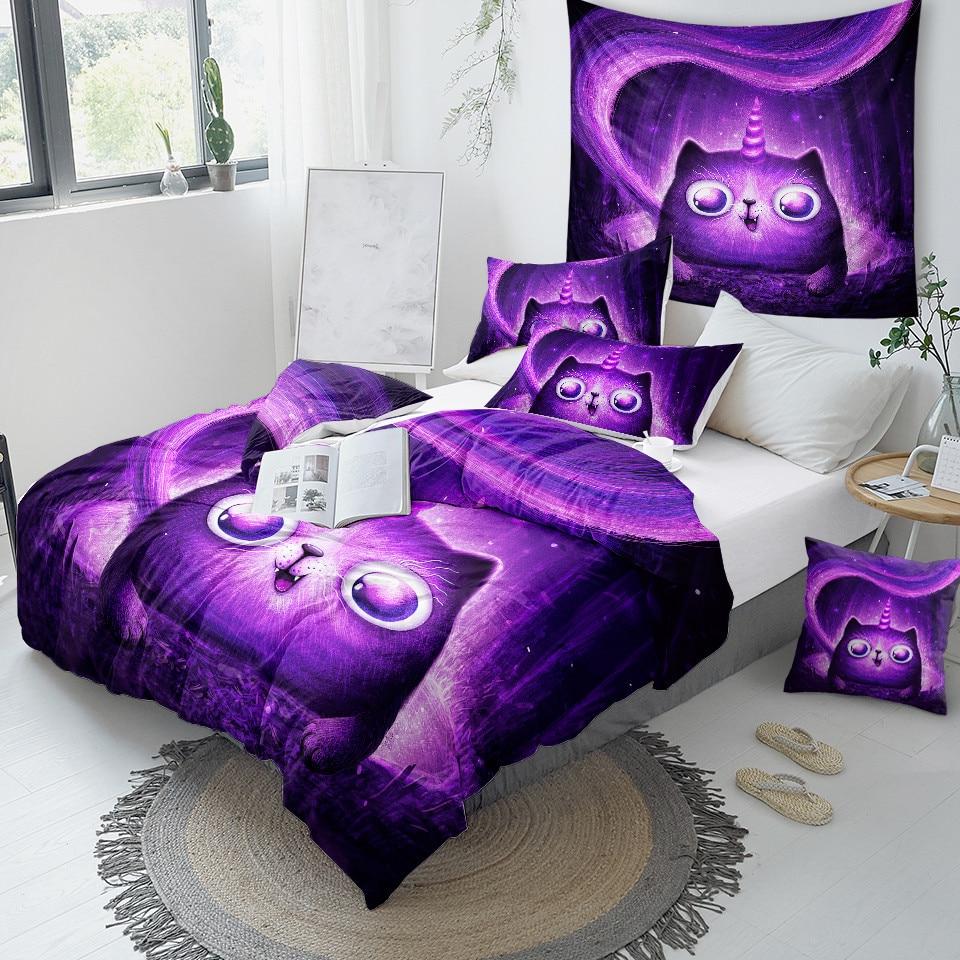 Purple Caticorn Comforter Set - Beddingify
