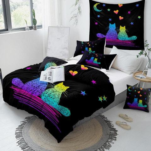 Image of Love Of Cats Comforter Set - Beddingify