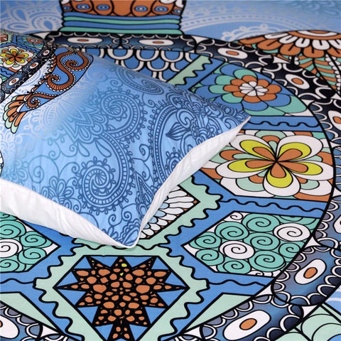 Image of Mandala Turtles Blue Comforter Set - Beddingify