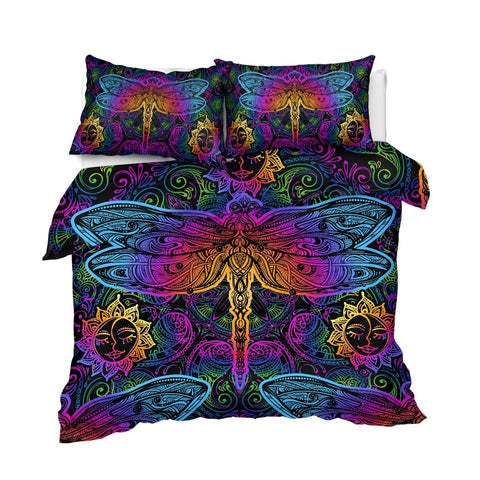 Image of Paisley Dragonfly Comforter Set - Beddingify