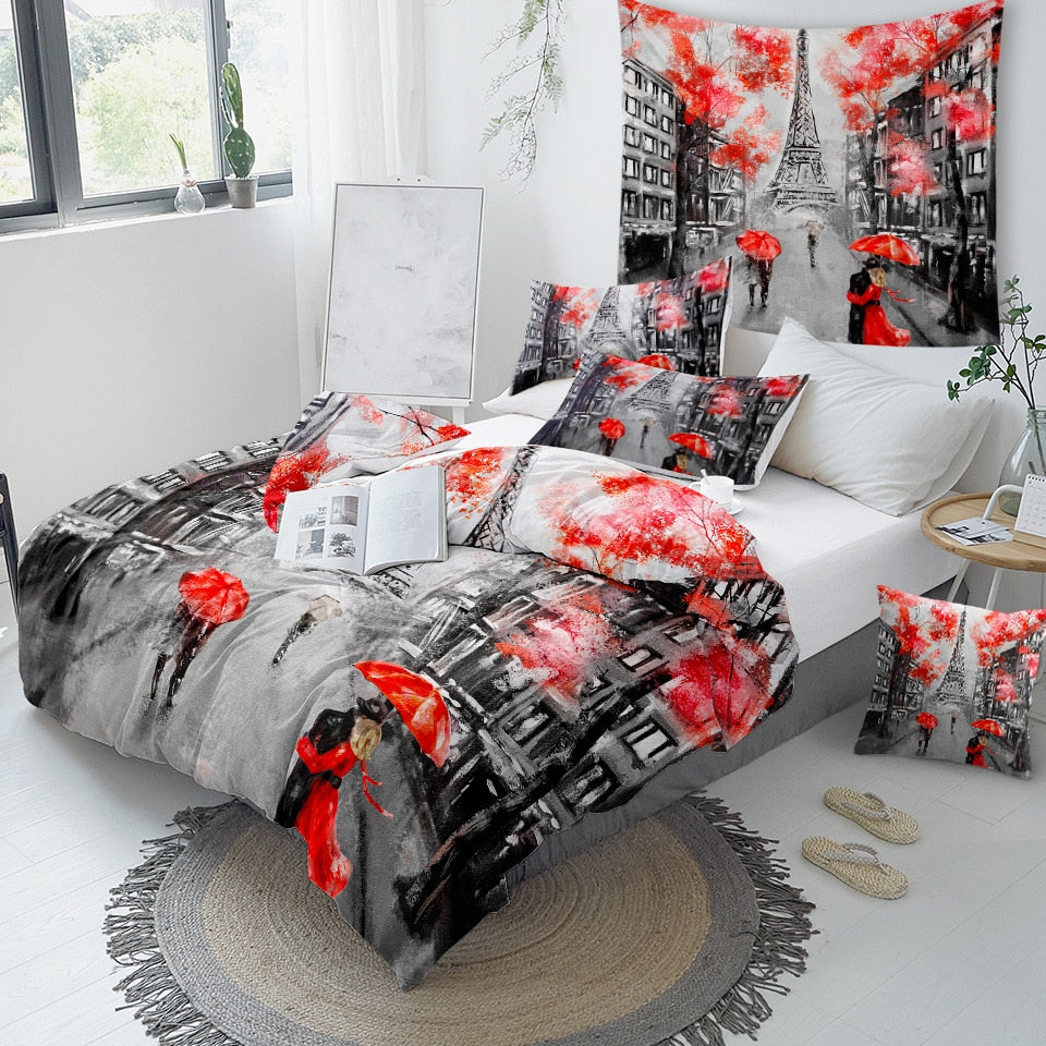 Romantic Paris Tower Bedding Set - Beddingify