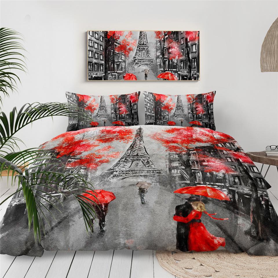 Romantic Paris Tower Comforter Set - Beddingify