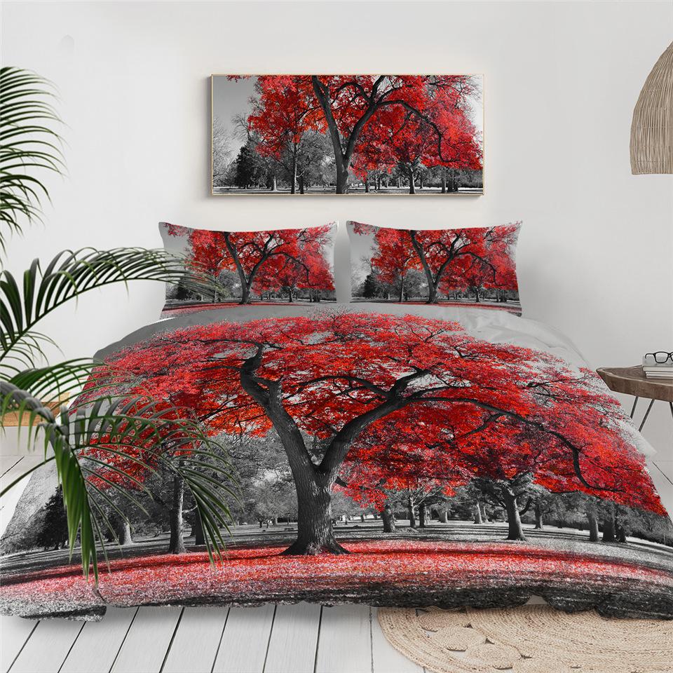 Red Tree Comforter Set - Beddingify