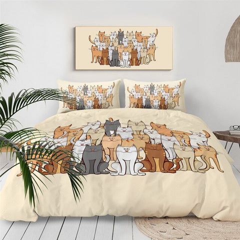 Image of Cute Cats Bedding Set for Kids - Beddingify