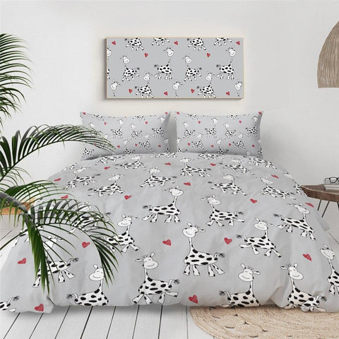Image of Cute Milk Cow Comforter Set - Beddingify