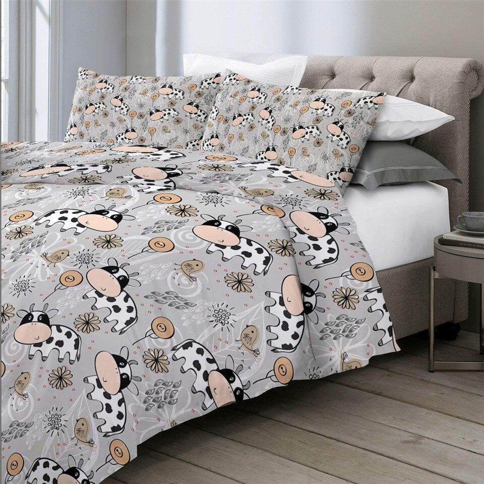 Cartoon Milk Cow Comforter Set - Beddingify