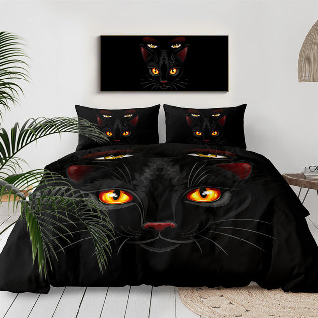 Black Cat Bedding Set - Beddingify