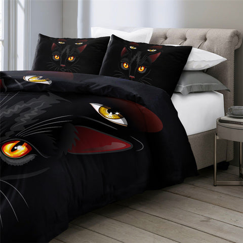 Image of Black Cat Bedding Set - Beddingify