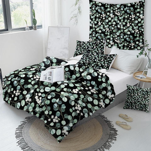 Image of Eucalyptus Leaves Comforter Set - Beddingify