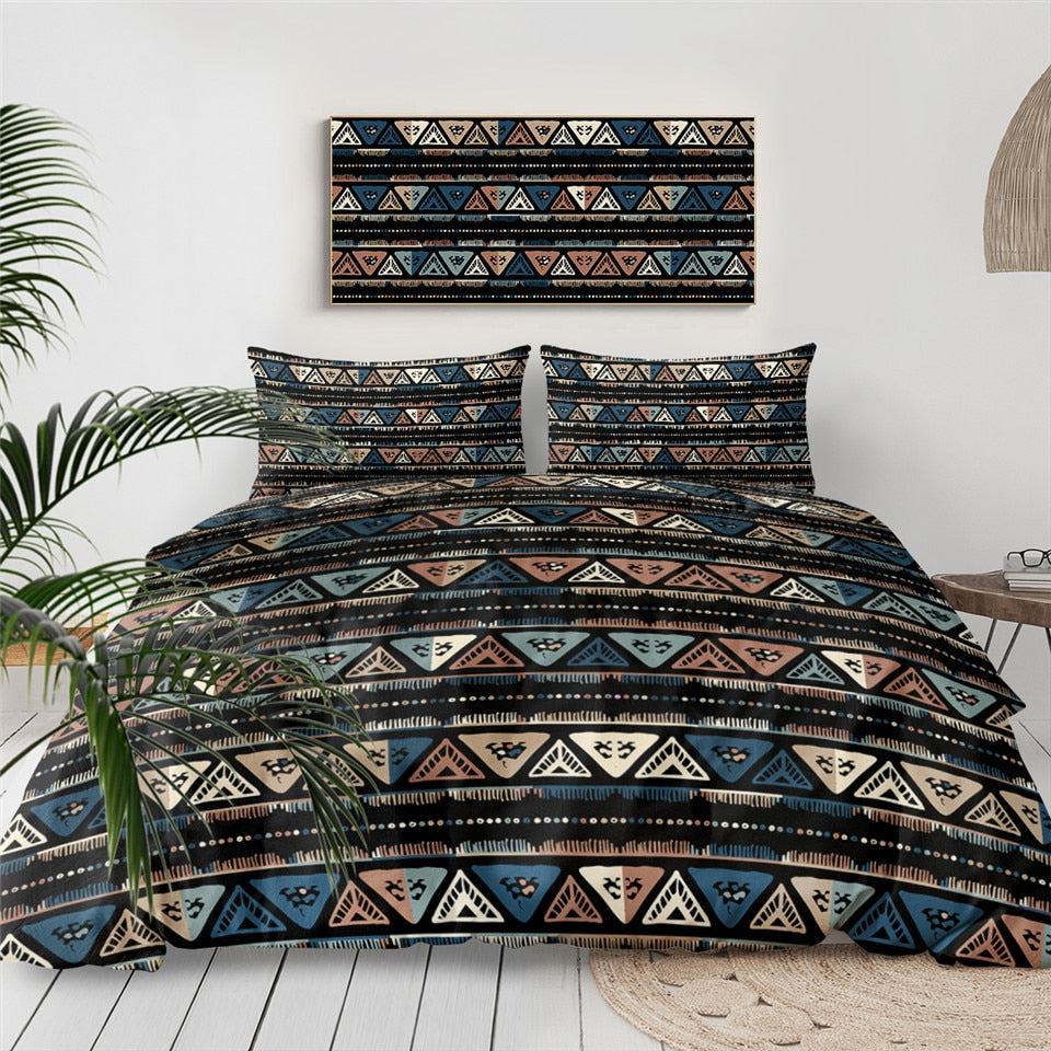 Geometric Ethnic Native Bedding Set - Beddingify