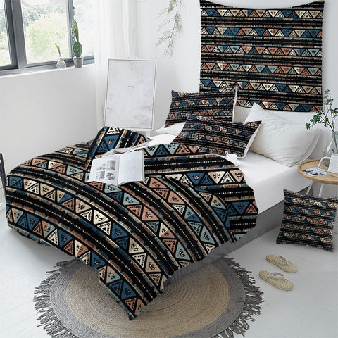 Image of Geometric Ethnic Native Bedding Set - Beddingify