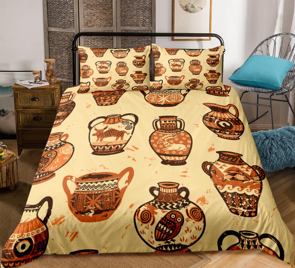 Retro African Pattern Bedding Set - Beddingify