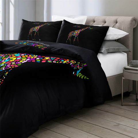 Image of Colorful Giraffe Bedding Set - Beddingify
