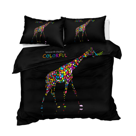 Image of Colorful Giraffe Bedding Set - Beddingify