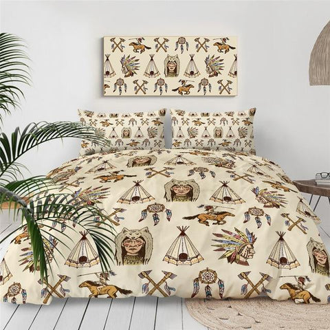 Image of Indian Inspired Pattern Comforter Set - Beddingify