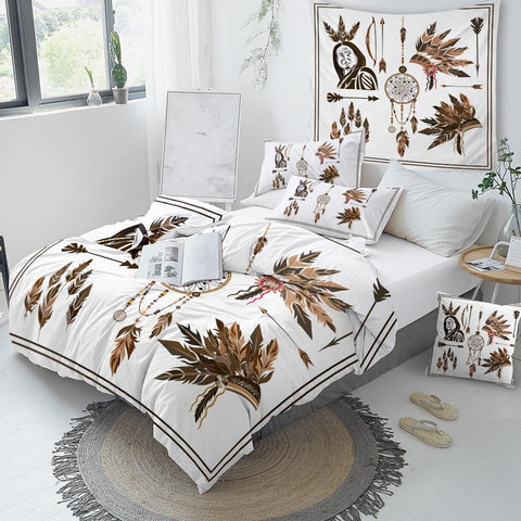 Image of Dreamcacher And Feathers Comforter Set - Beddingify