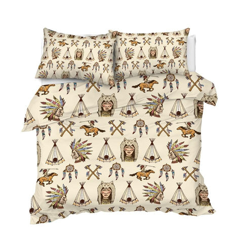 Image of Indian Inspired Pattern Comforter Set - Beddingify