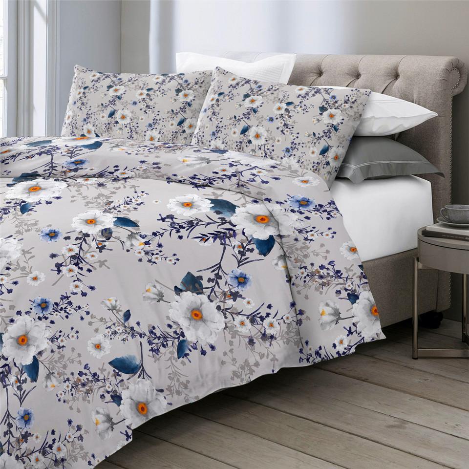 Grey Floral Comforter Set - Beddingify