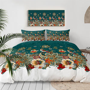 Blooming Boho Flower Comforter Set - Beddingify