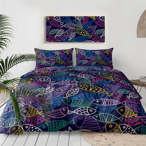 Blue Fish Comforter Set - Beddingify