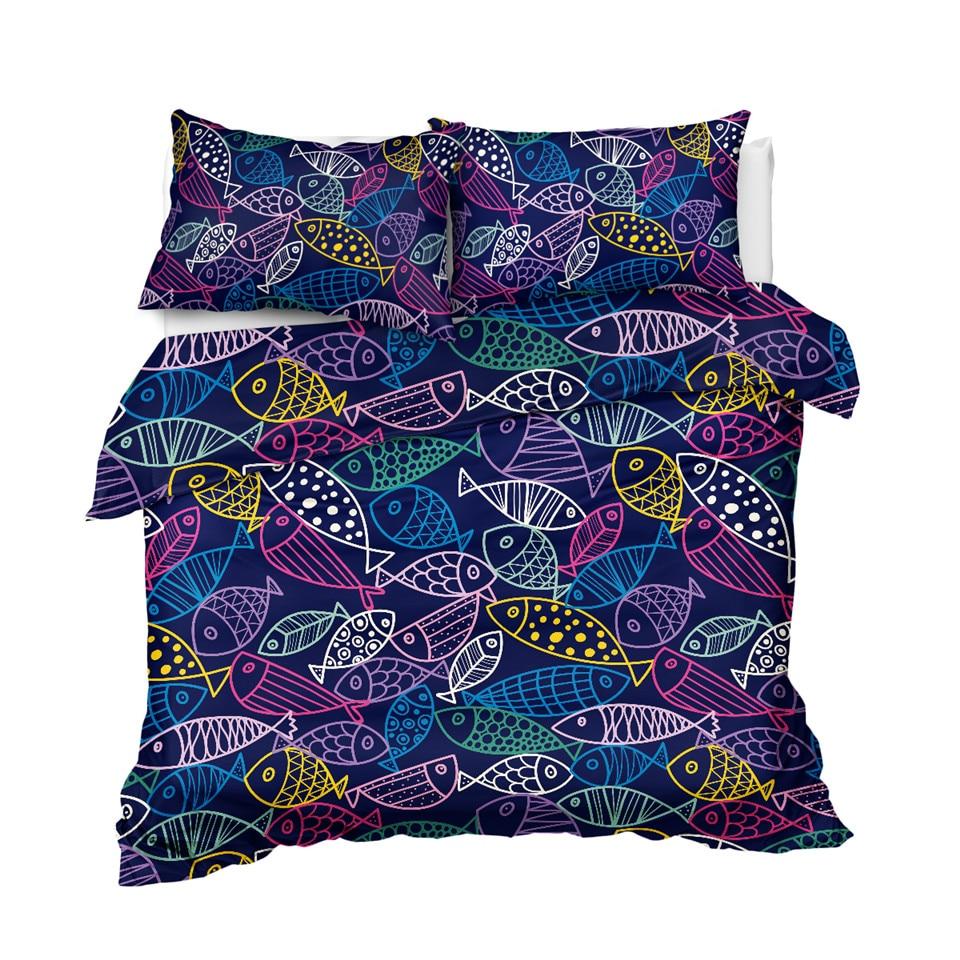 Blue Fish Comforter Set - Beddingify