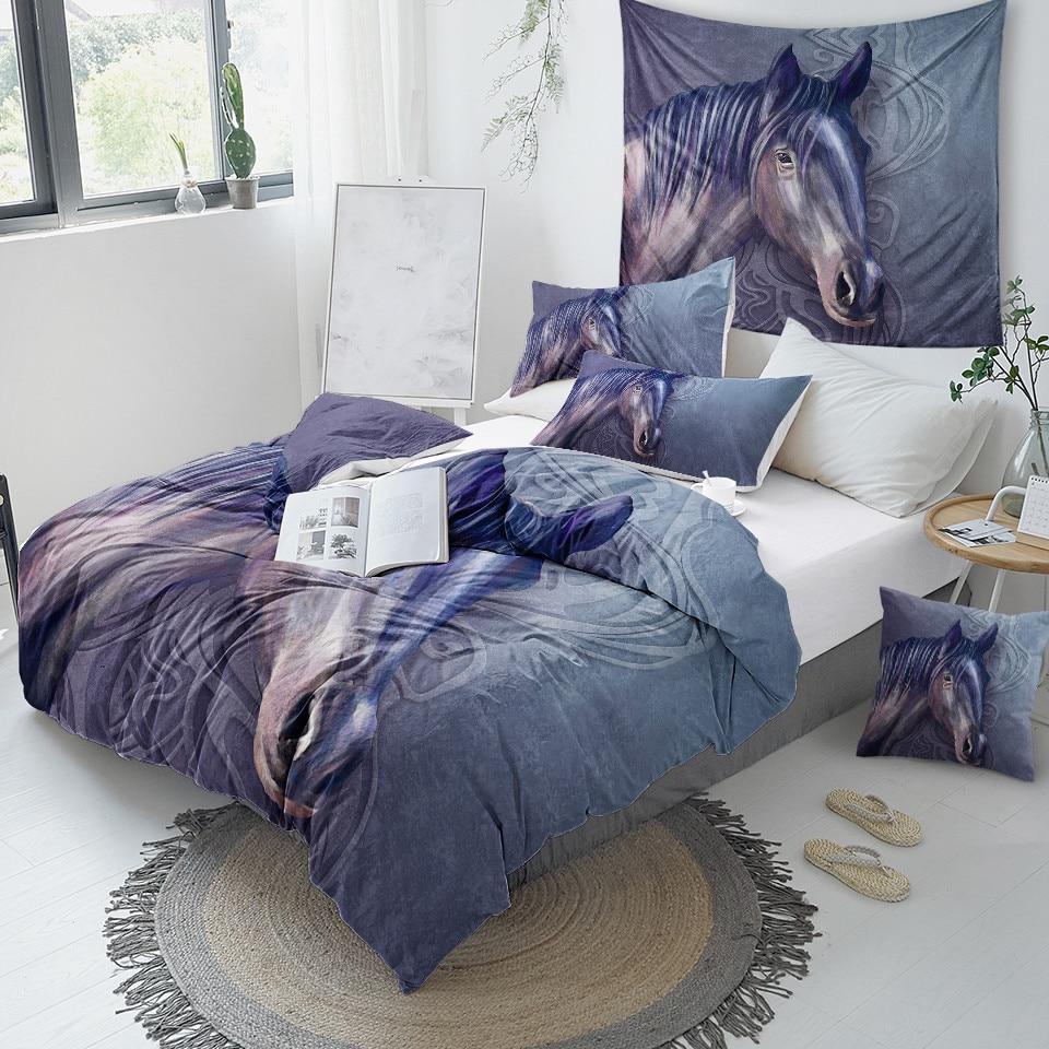 Black Horse Comforter Set - Beddingify