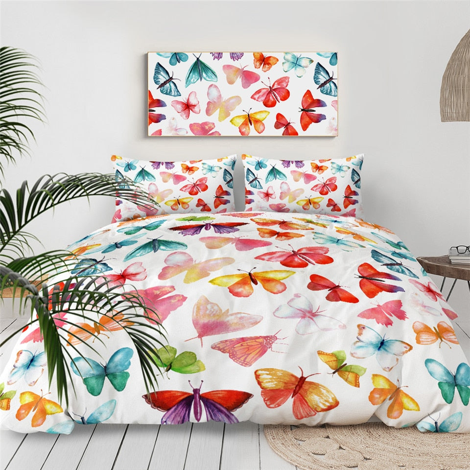 Girly Butterflies Bedding Set - Beddingify