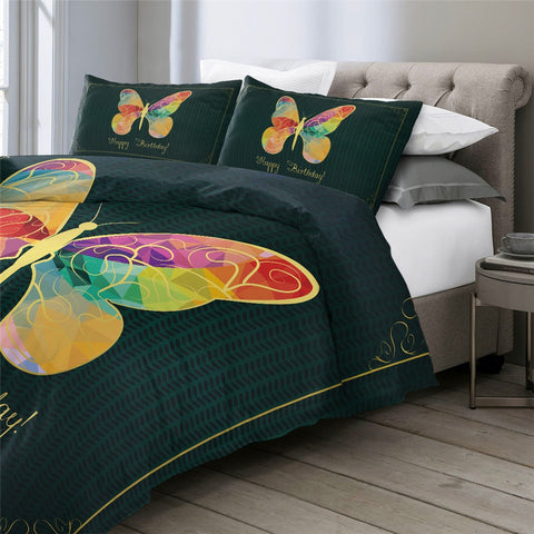 Image of Tie Dye Butterfly Bedding Set - Beddingify
