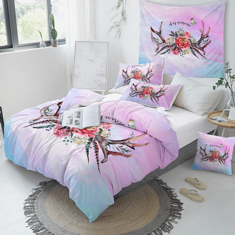 Image of Deer Antlers Comforter Set - Beddingify