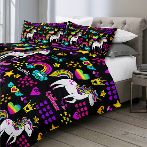 Image of Magic Rainbow Unicorn Bedding Set - Beddingify