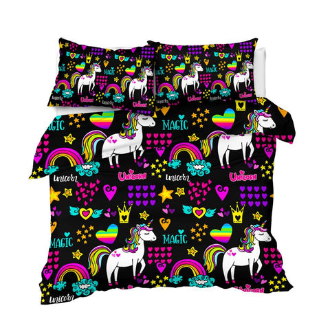 Image of Magic Rainbow Unicorn Comforter Set - Beddingify