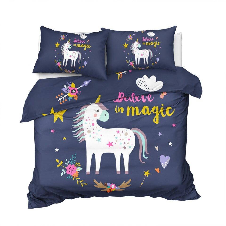 Beleive In Magic Unicorn Comforter Set - Beddingify