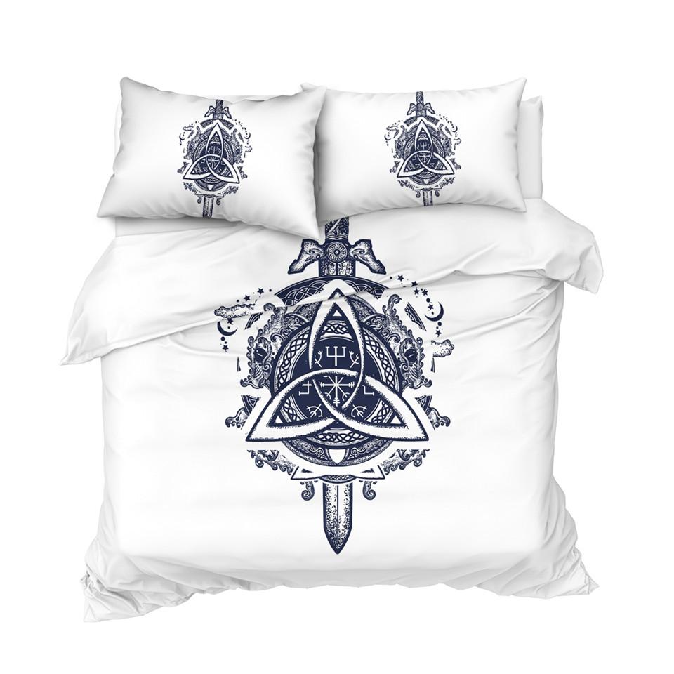 Sword Dragon Ancient Symbols Comforter Set - Beddingify