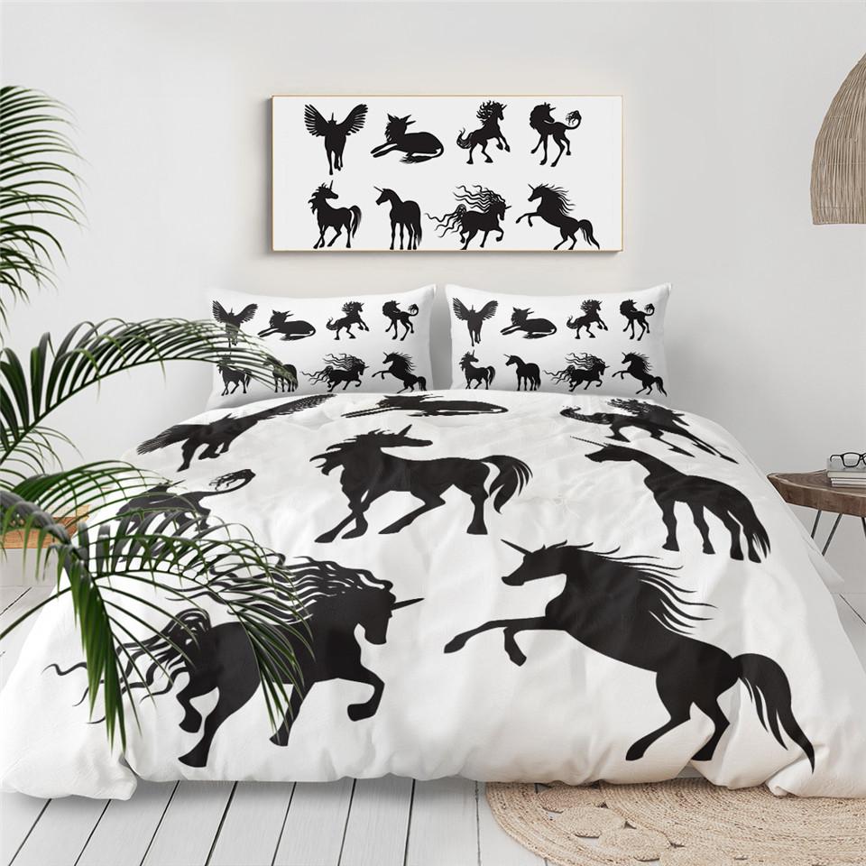 Unicorn Silhouette Comforter Set - Beddingify